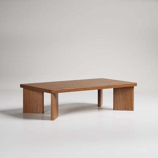 Custom coffee table in a minimalist living room