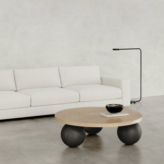 minimalist interior with a statement designer couch