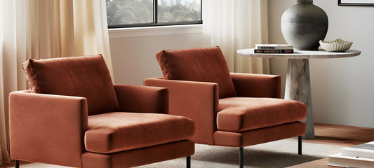 Cosy reading corner featuring one of the best armchairs Melbourne offers