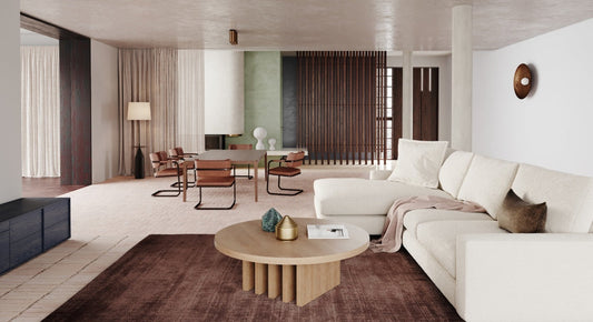 Modular sofa in Melbourne living room with neutral tones