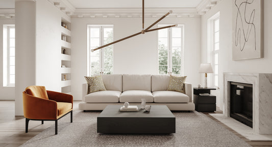 Side view of Custom Sofas Melbourne U-shaped family seating