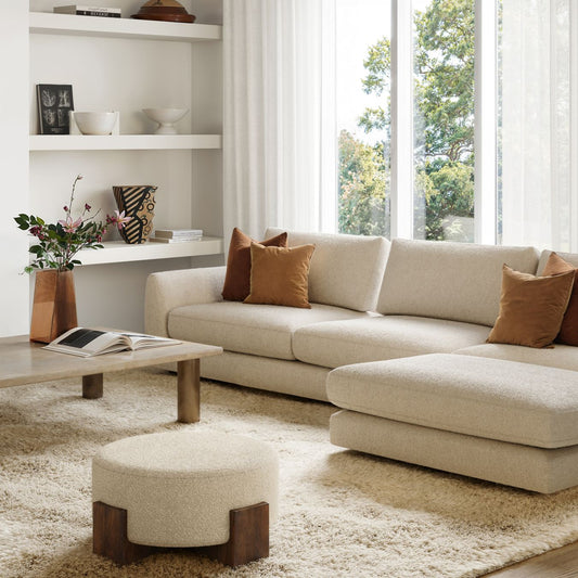 cosy living room styling using cushions and throw blanket