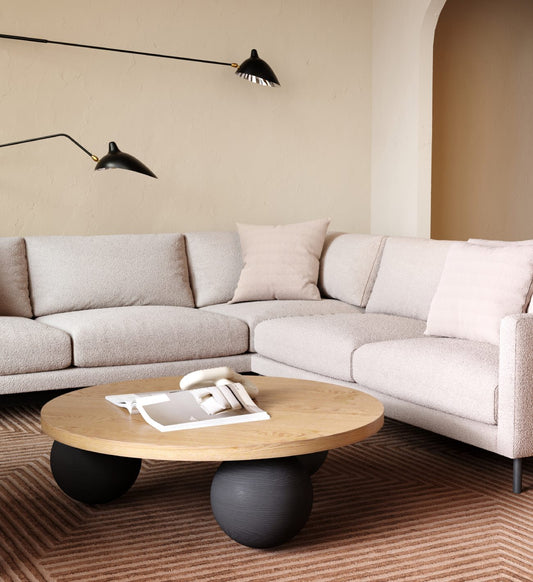 Performance fabric modular couch perfect for family use
