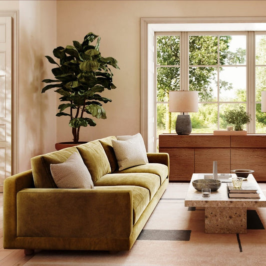 no-drill living room styling with art and adhesive hooks