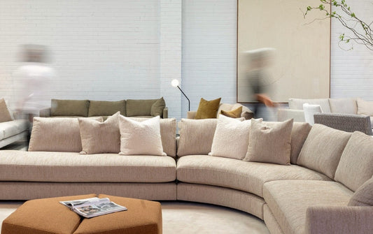 Luxury modular sofa Melbourne in neutral-toned living room