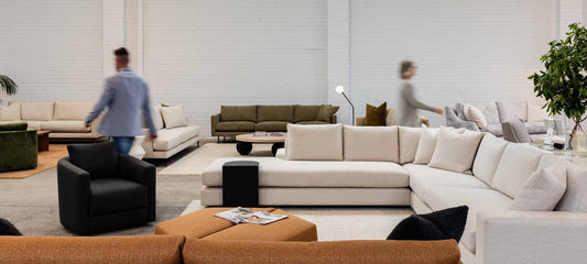 Finished living room featuring handmade furniture Melbourne set