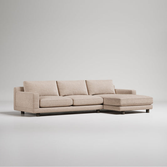 Cosy fabric sofa with timber frame, Melbourne