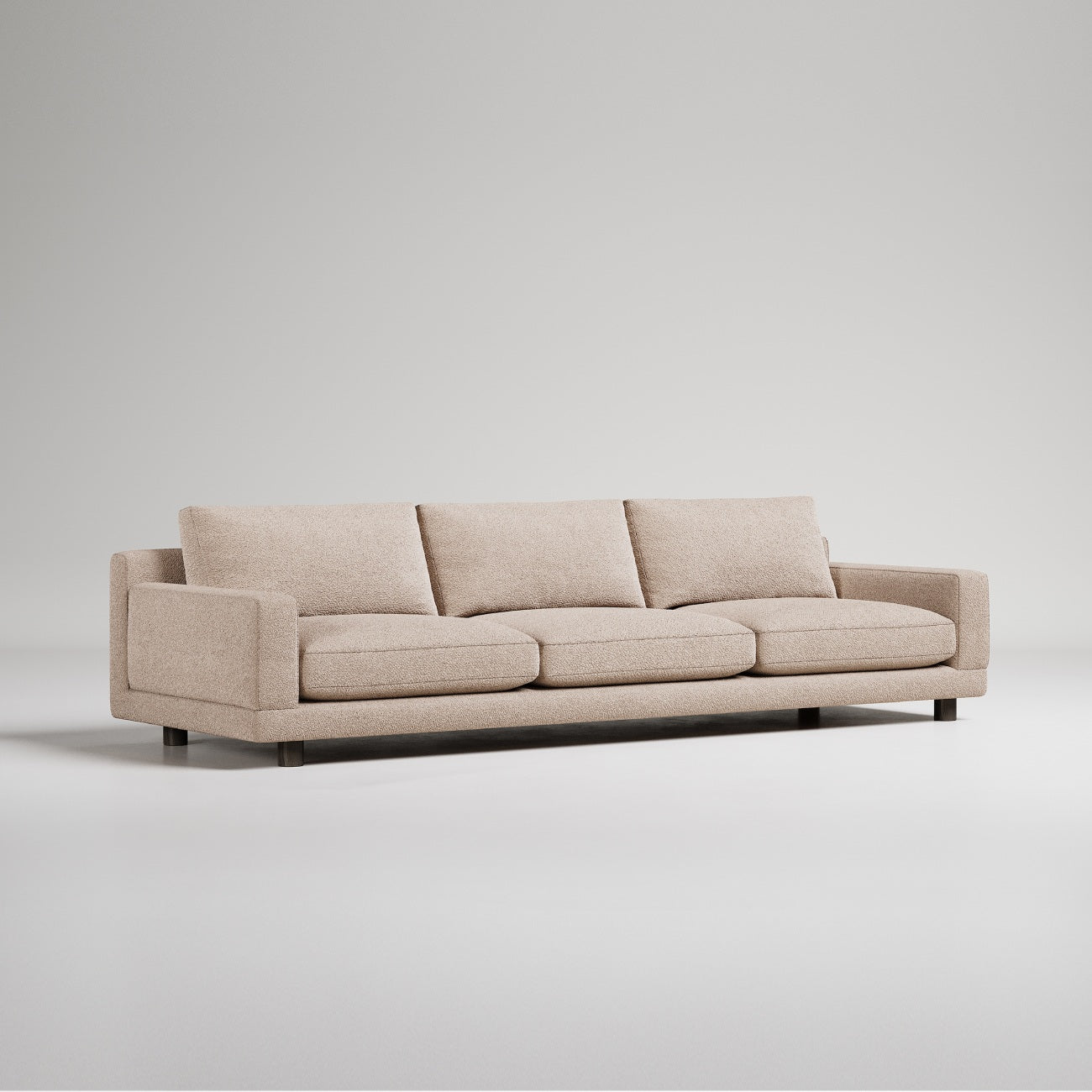 Large three seater sofa in cream fabric