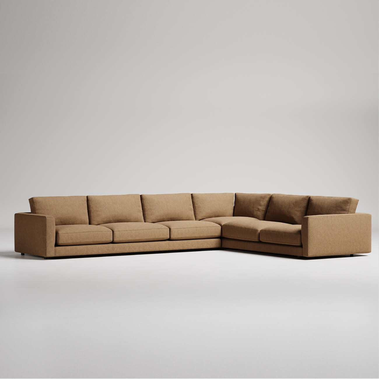 Large tan modular sofa